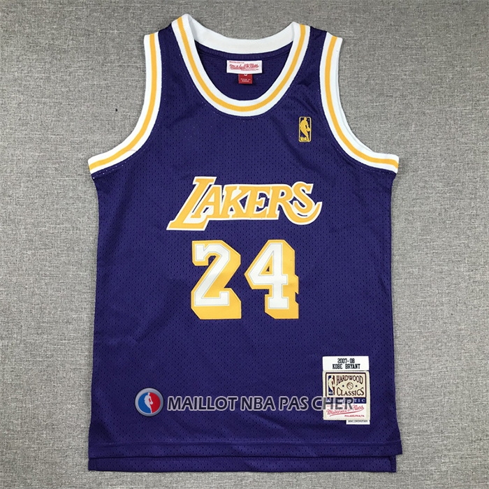 Maillot Enfant Los Angeles Lakers Kobe Bryant NO 24 Mitchell & Ness 2007-08 Volet